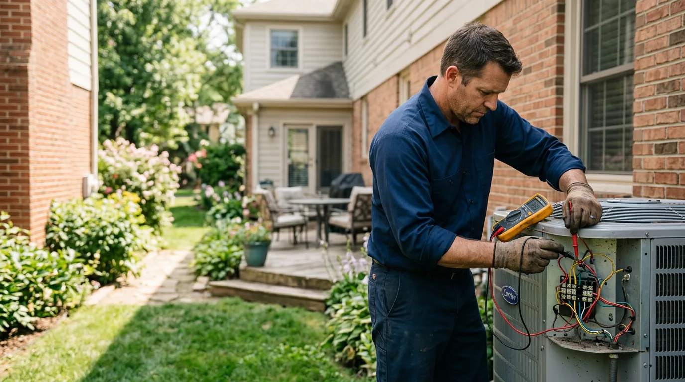 HVAC technician working near North Palm Springs, CA